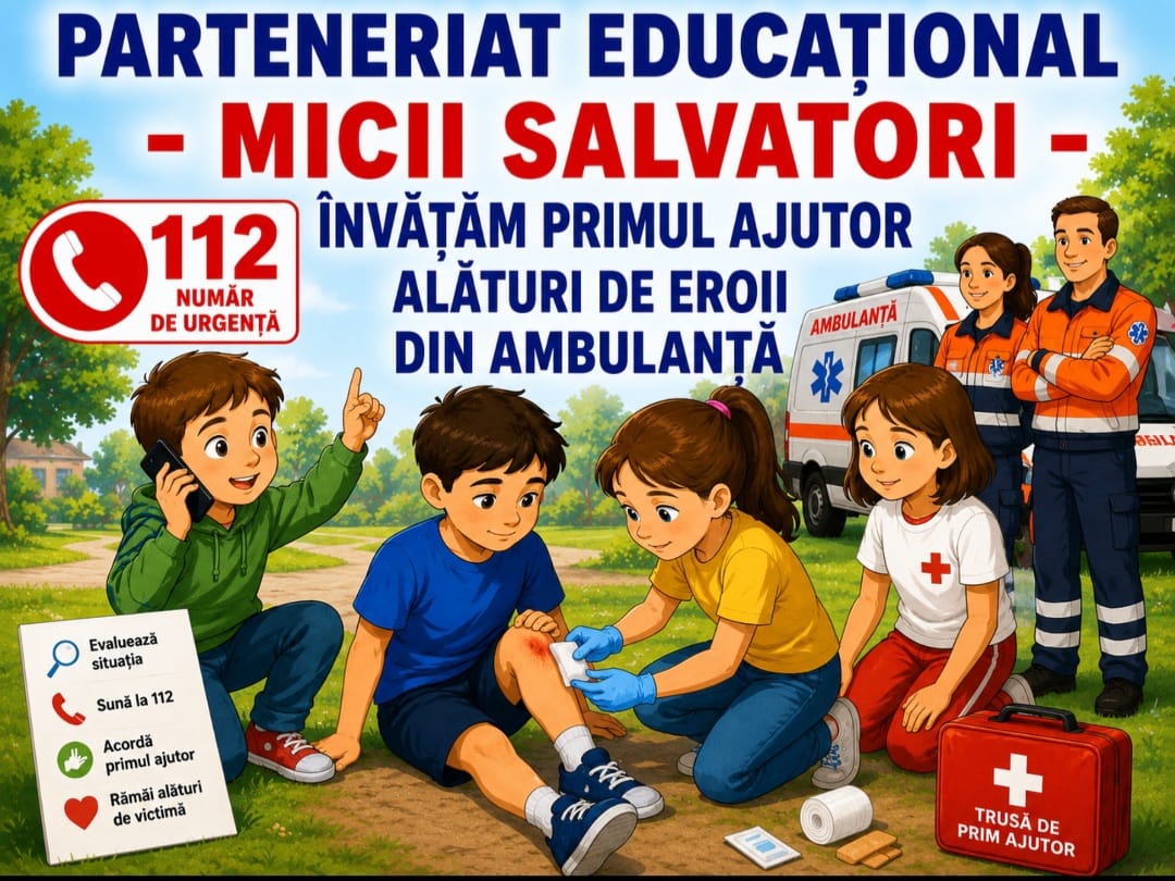 MICII SALVATORI: ÎNVĂȚĂM PRIMUL AJUTOR ALĂTURI DE EROII DIN AMBULANȚĂ